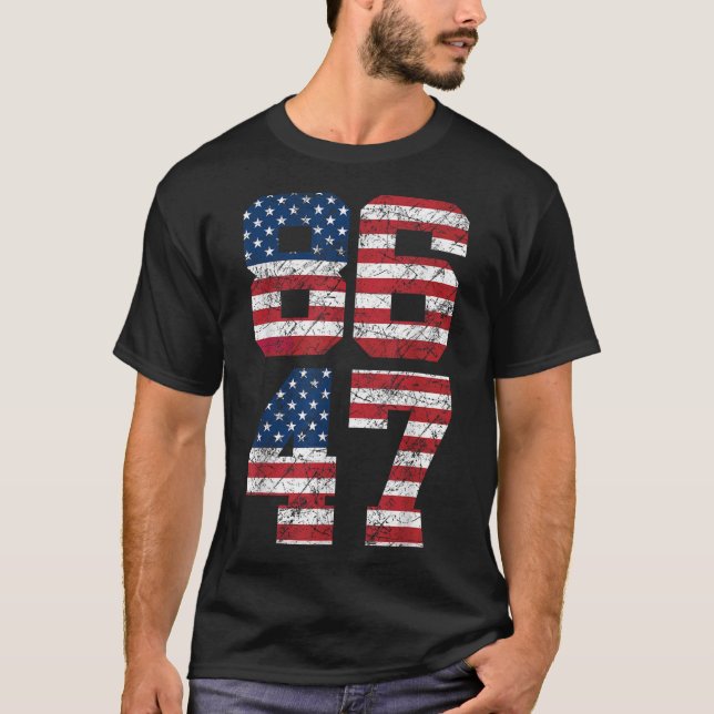 Camiseta 8647 Anti Trump 86 47 Retro Anti-trump U Flag Imp (Frente)