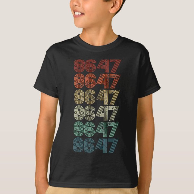 Camiseta 8647 Anti-Trump 86 47 Retro Impeach 47 Anti-Trump (Frente)