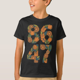 Camiseta 8647 Anti Trump Democrata Floral Presidente Libera