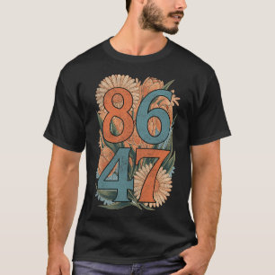 Camiseta 8647 Anti Trump Democrata Floral Presidente Libera