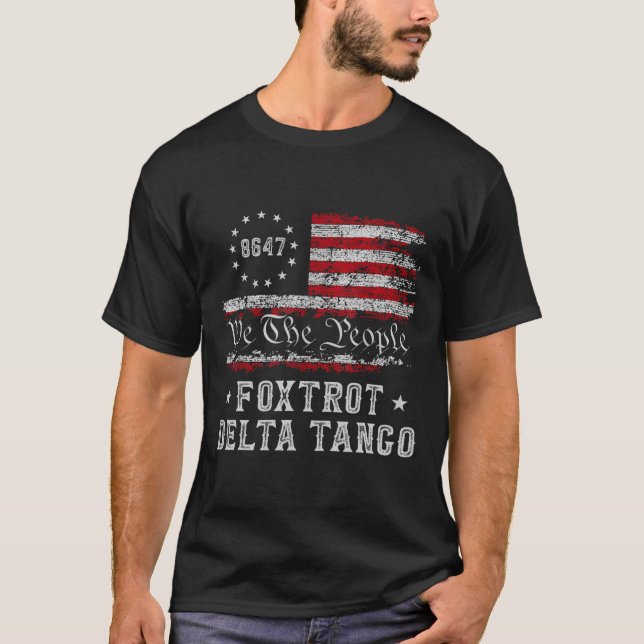 Camiseta 8647 Anti Trump Foxtrots Deltas Tangos Impeach 47 (Frente)