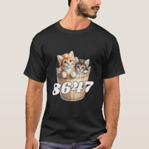 Camiseta 8647 Floral Sutil Retro 86 47 Gatinhos Fofos 4t