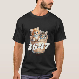 Camiseta 8647 Floral Sutil Retro 86 47 Gatos Fofos Gatinho 
