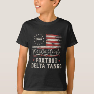 Camiseta 8647 Foxtrots Deltas Tangos Bandeira América