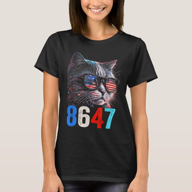 Camiseta 8647 Retro 86 47 Amantes De Gato (Frente)