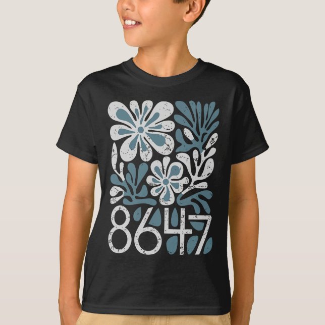 Camiseta 8647 Subtle Trump 86 47 Floral Boho Style  (Frente)