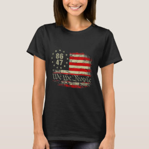 Camiseta 8647 Trump 86 47 Bandeira dos EUA Nossas Pessoas I