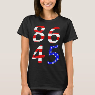 Camiseta 86 45 Bandeira Patriótica Anti Trump em Dificuldad