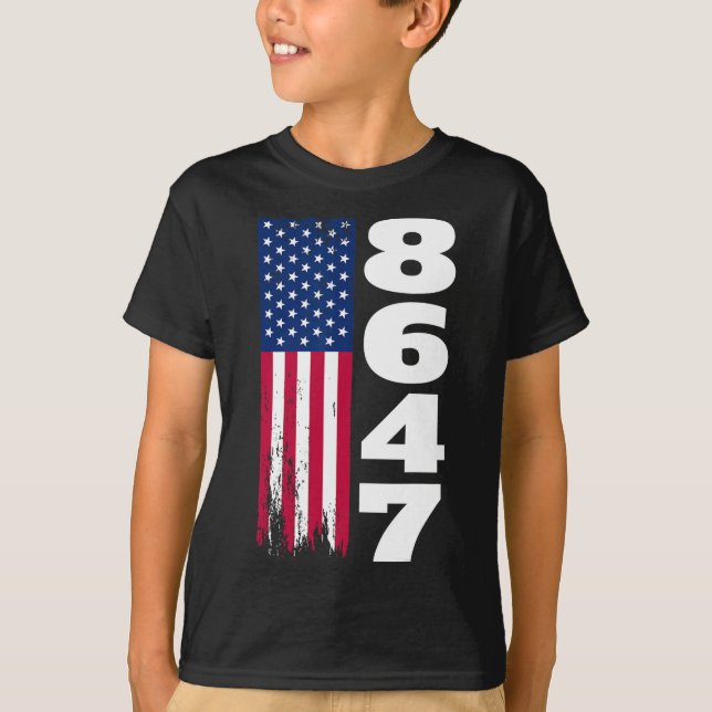 Camiseta 86 47 8647 Sutil Anti Trump 1  (Frente)
