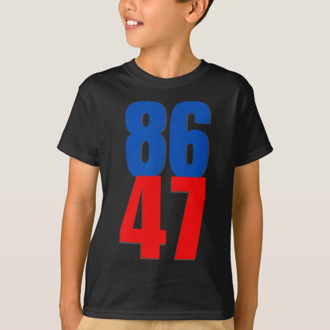 Camiseta 86 47 Protesto Trump (Frente)