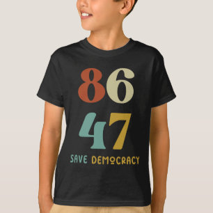 Camiseta 86 47 Salve a Democracia Protesto Político Contra 