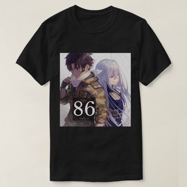 Camiseta 86 86 animes (Frente do Design)