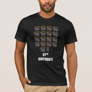 Camiseta 87º aniversário da T-Shirt com Velas
