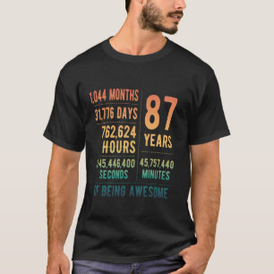 Camiseta 87º aniversário Homens Mulheres Engraçadas 87 anos