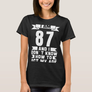 Camiseta 87. º Aniversário Homens Vintage com 87 anos Retro
