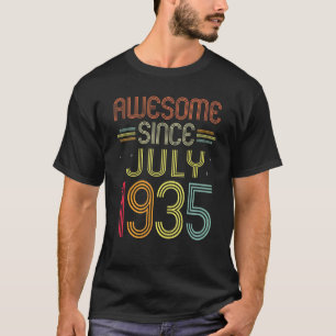Camiseta 87.º aniversário incrível desde julho de 1935 87 a