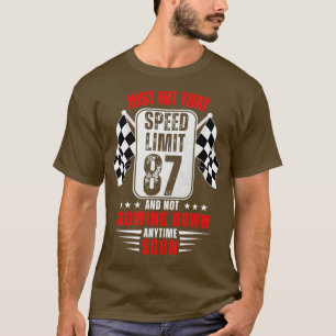 Camiseta 87.º Aniversário - Sinal de Velocidade da Corrida 