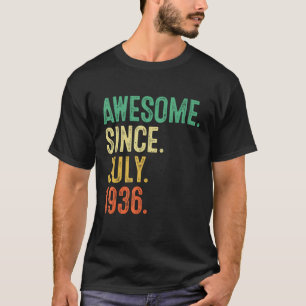 Camiseta 87 anos é incrível desde julho de 1936 87º anivers