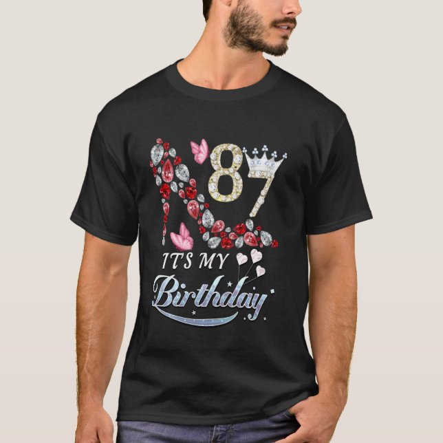 Camiseta 87 anos É meu 87º aniversário, Calçados engraçados (Frente)