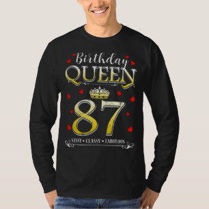 Camiseta 87 E Fabuloso Aniversário De 87 Anos Para As Mulhe