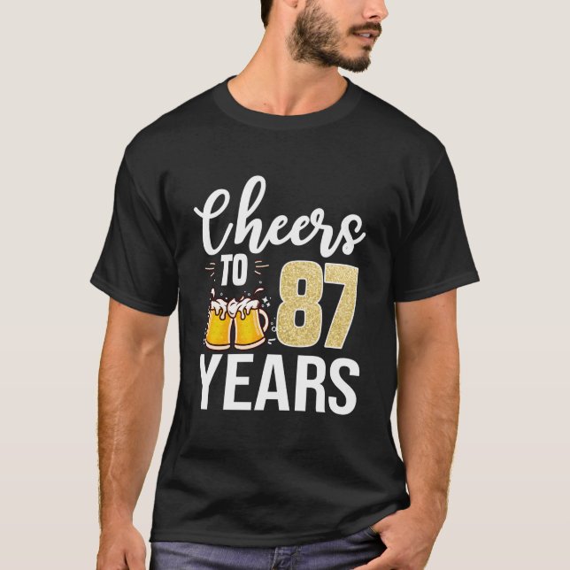 Camiseta 87Th Cheers To 87 Beer (Frente)