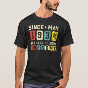 Camiseta 88º aniversário incrível desde maio de 1934 Vintag