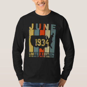 Camiseta 88.º Aniversário Junho De 1934 88 Anos De Ser Incr