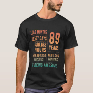 Camiseta 89º aniversário Homens Mulheres Engraçadas 89 anos