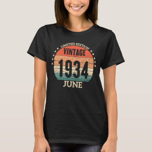 Camiseta 89º aniversário incrível desde junho de 1934 89 an