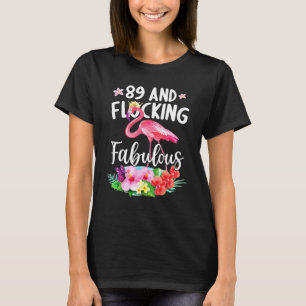 Camiseta 89 Anos De Idade E Fabulosa Garota Flamingo B