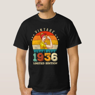 Camiseta 89 anos de idade no domingo de 1936 Vintage 89º an
