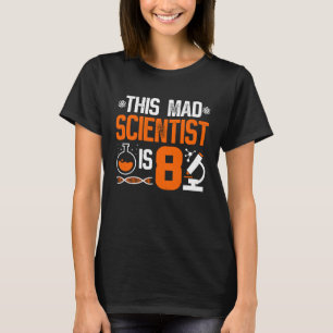 Camiseta 8.º Aniversário do Cientista Louco S