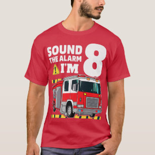 Camiseta 8.º Aniversário do Rapaz Incêndio 8