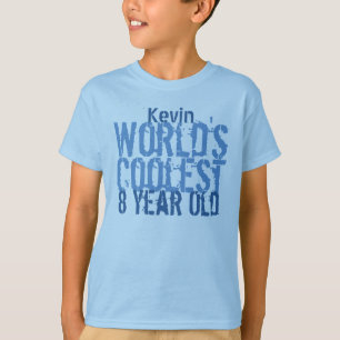 Camiseta 8.º aniversário dotado do mundo dos melhores 8 a