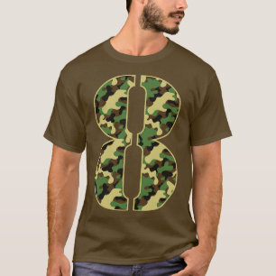 Camiseta 8.º Aniversário Dotado Soldado com 8 Anos