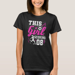 Camiseta 8.º Aniversário Esta Garota Pontuando Um Futebol D