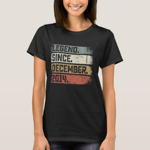Camiseta 8.º Aniversário Legenda Desde dezembro de 2014 8 A