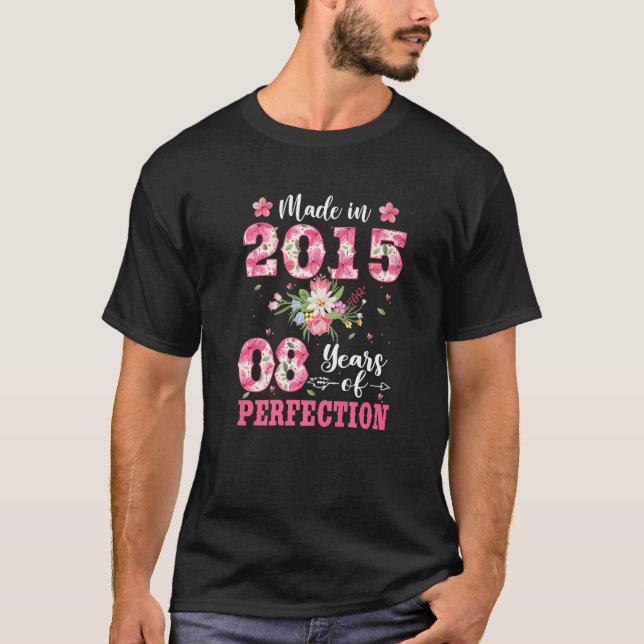 Camiseta 8.º Aniversário Para As Mulheres Fabos Feitos Em 2 (Frente)