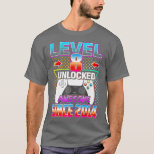 Camiseta 8.º aniversário - Presente nível 8 - Incrível 2014