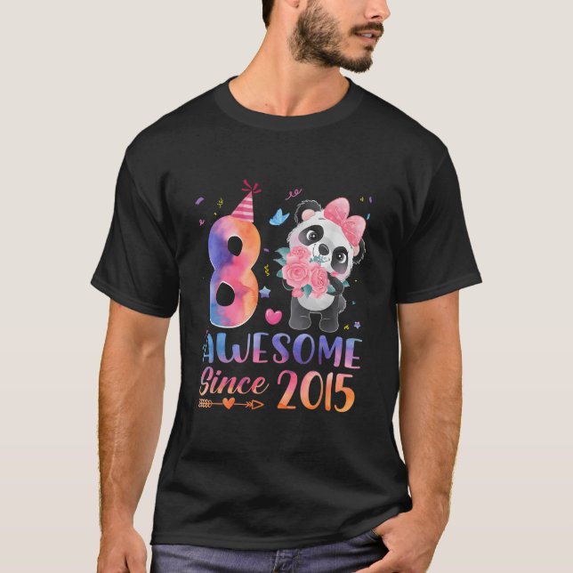 Camiseta 8 8º Panda Incrível Desde 2015 (Frente)