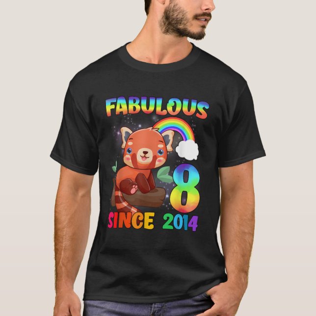Camiseta 8 8º Panda Vermelha Desde 2014 (Frente)