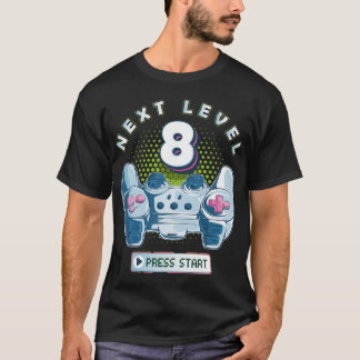 Camiseta 8 Aniversário Gamer Próximo Nível 8 Controlador de