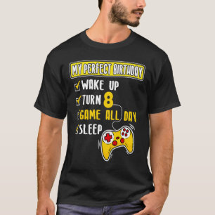 Camiseta 8 anos 8º jogador de Festa de aniversário perfeito