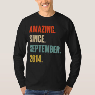 Camiseta 8 anos 8 anos Aniversário incrível desde 2 de sete