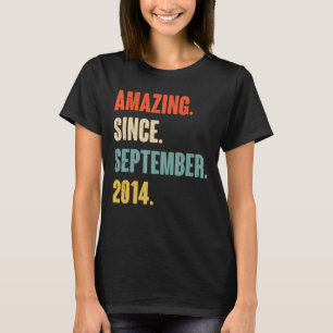 Camiseta 8 anos 8 anos Aniversário incrível desde 2 de sete
