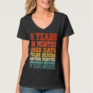 Camiseta 8 Anos 8 Anos Aniversário Oitavo Ano Meninas 8 Yo