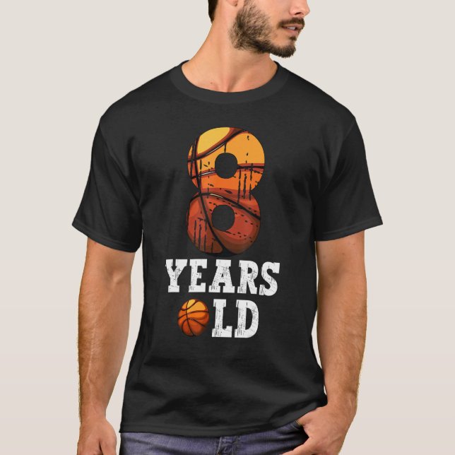 Camiseta 8 anos de basquetebol de basquete 8 anos (Frente)