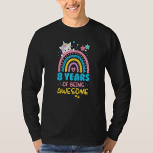 Camiseta 8 Anos De Incrível Arco-Íris 8º Aniversário