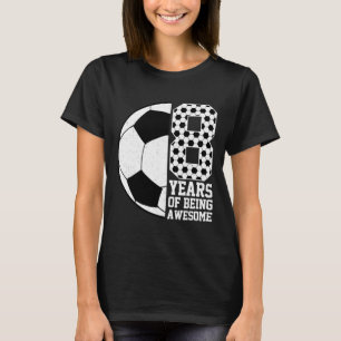 Camiseta 8 Anos Sendo Fã de Futebol Infantil Incrível 8º An