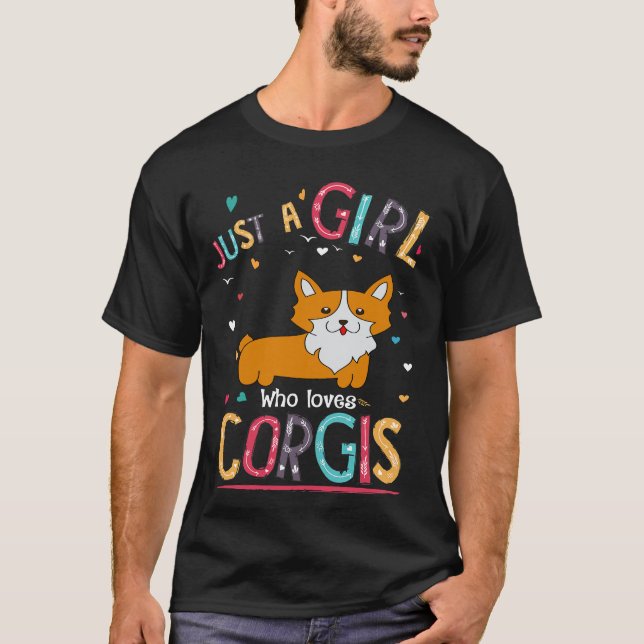 Camiseta 8 Apenas Uma Menina Que Ama Corgi (Frente)